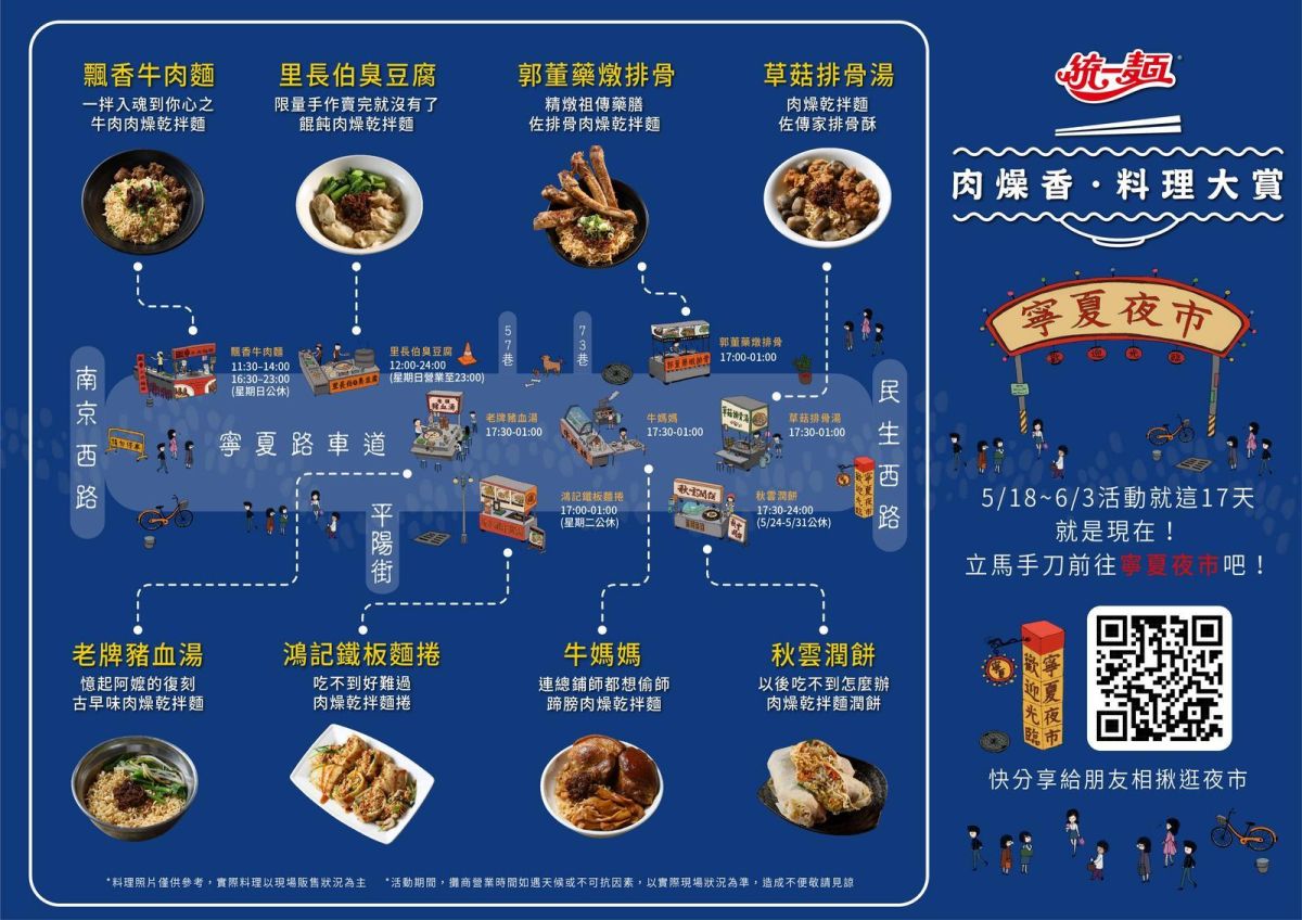 ▲首波活動8家攤商美食地圖、營業時間。（圖／資料照片）