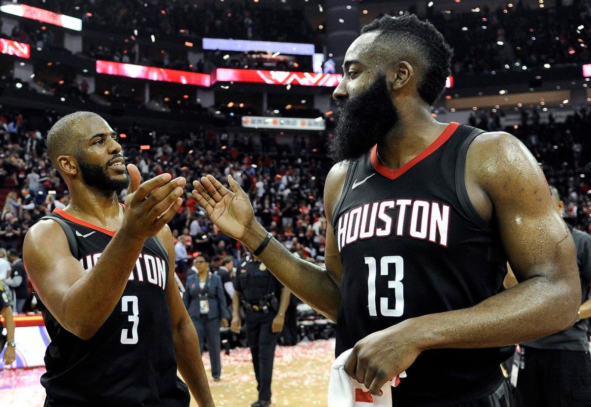 ▲Chris Paul\\(左\\)、James Harden（圖／美聯社／達志影像）