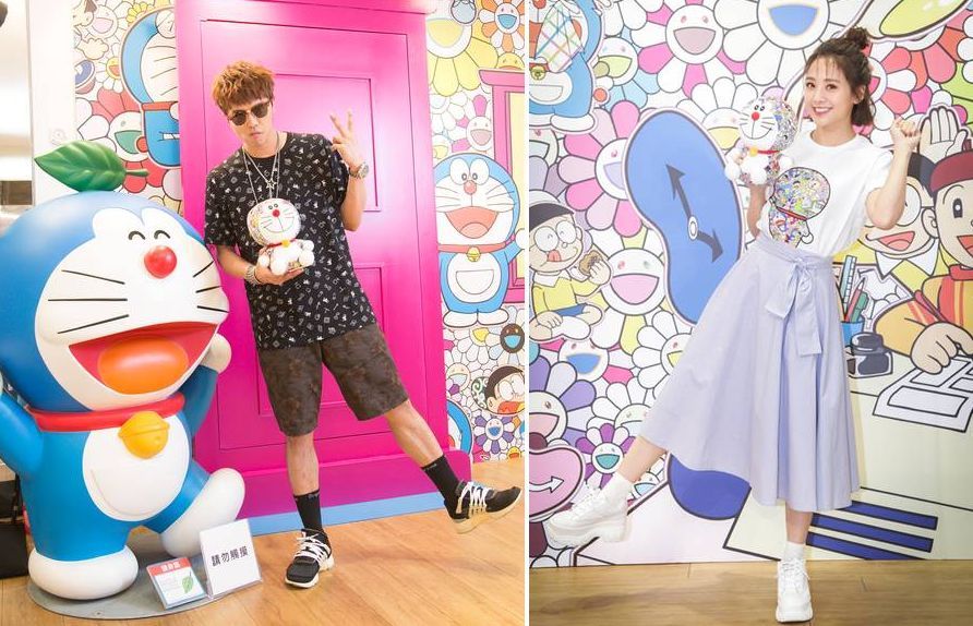 ▲小鬼黃鴻升（左）和鬼鬼都搶先逛哆啦A夢時尚世界。（圖／UNIQLO，2018.05.24）
