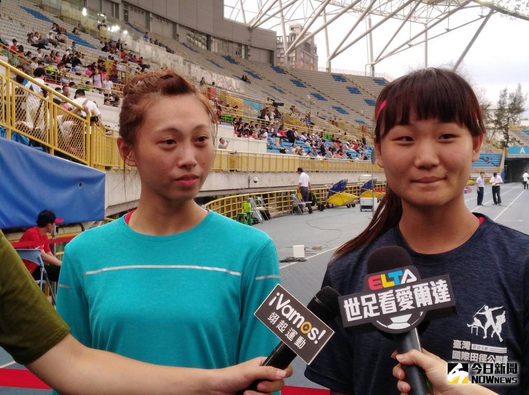 ▲台灣女子撐竿跳好手吳家如\\(左\\)、林映彤\\(右\\)。（圖／黃建霖攝）