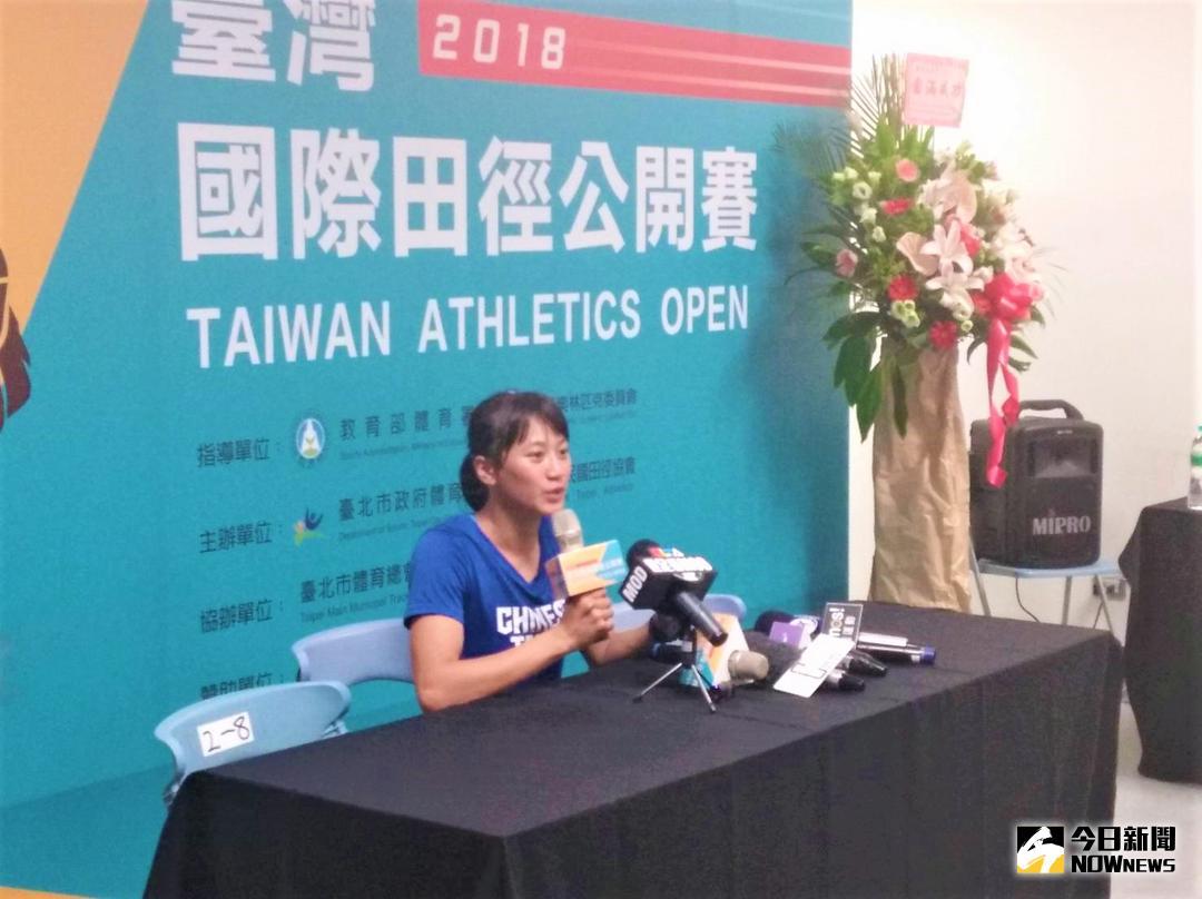 ▲「跨欄女神」謝喜恩（圖／黃建霖攝 , 2018.02.25）