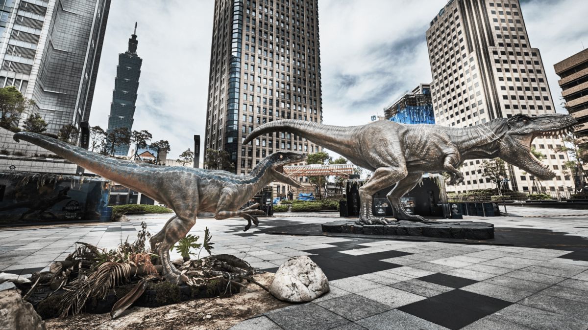 ▲傑夫高布倫宣告「恐龍」現身台灣。（圖／UIP，2018.05.26）