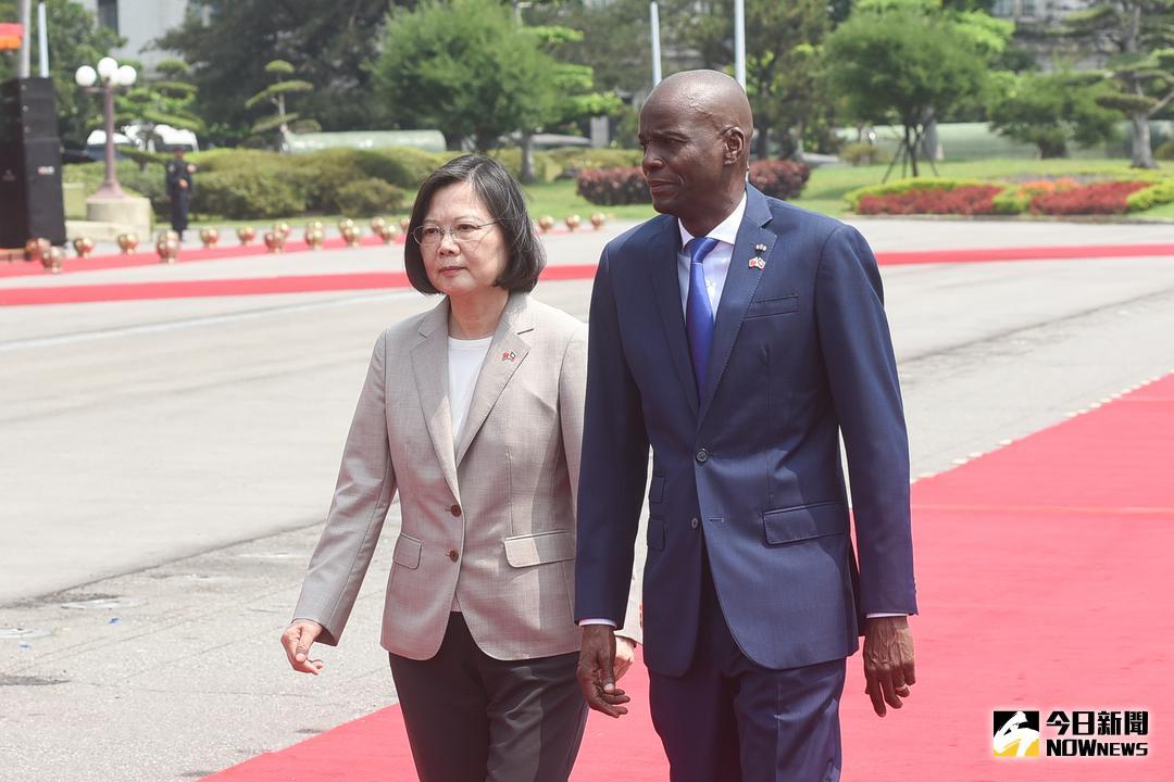 ▲2018年蔡英文總統以軍禮迎接海地總統摩依士訪台。（圖／記者陳明安攝，2018.05.29）