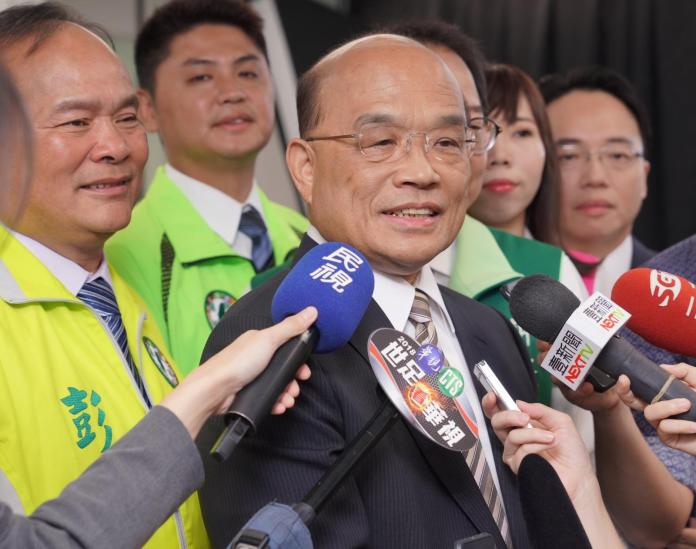 ▲蘇貞昌說，民進黨經過審慎的考慮後，台北市長的提名很快就會定奪。（圖／蘇貞昌辦公室提供）