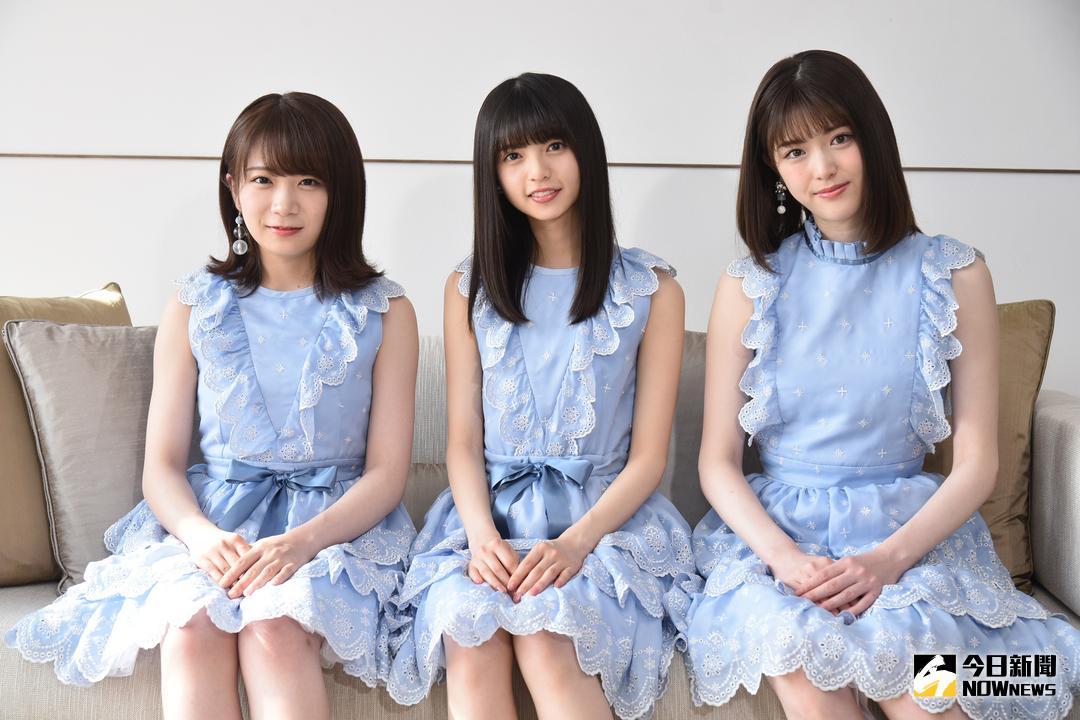 ▲「乃木坂46」成員（左至右）秋元真夏、齋藤飛鳥、松村沙友理，來台拍攝廣告。（圖／記者林柏年攝, 2018.06.04）