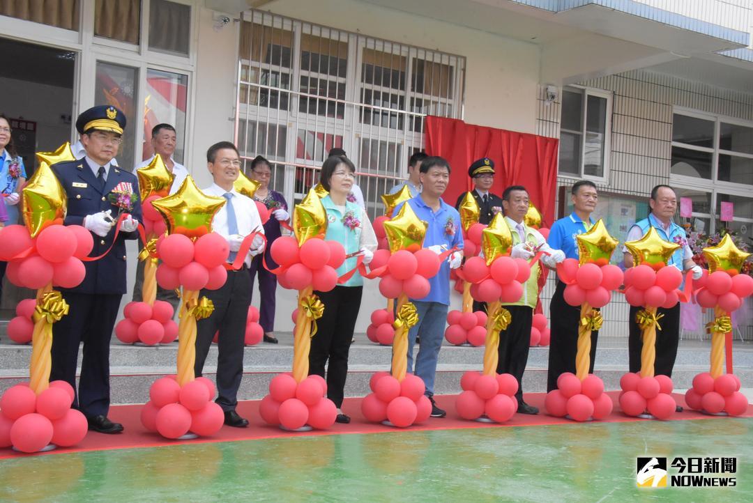 ▲彰化警分局安山派出所遷移啟用典禮，校園成了派出所，保障地方及民眾生命財產的安全。（圖／記者陳雅芳攝，2018.06.08）