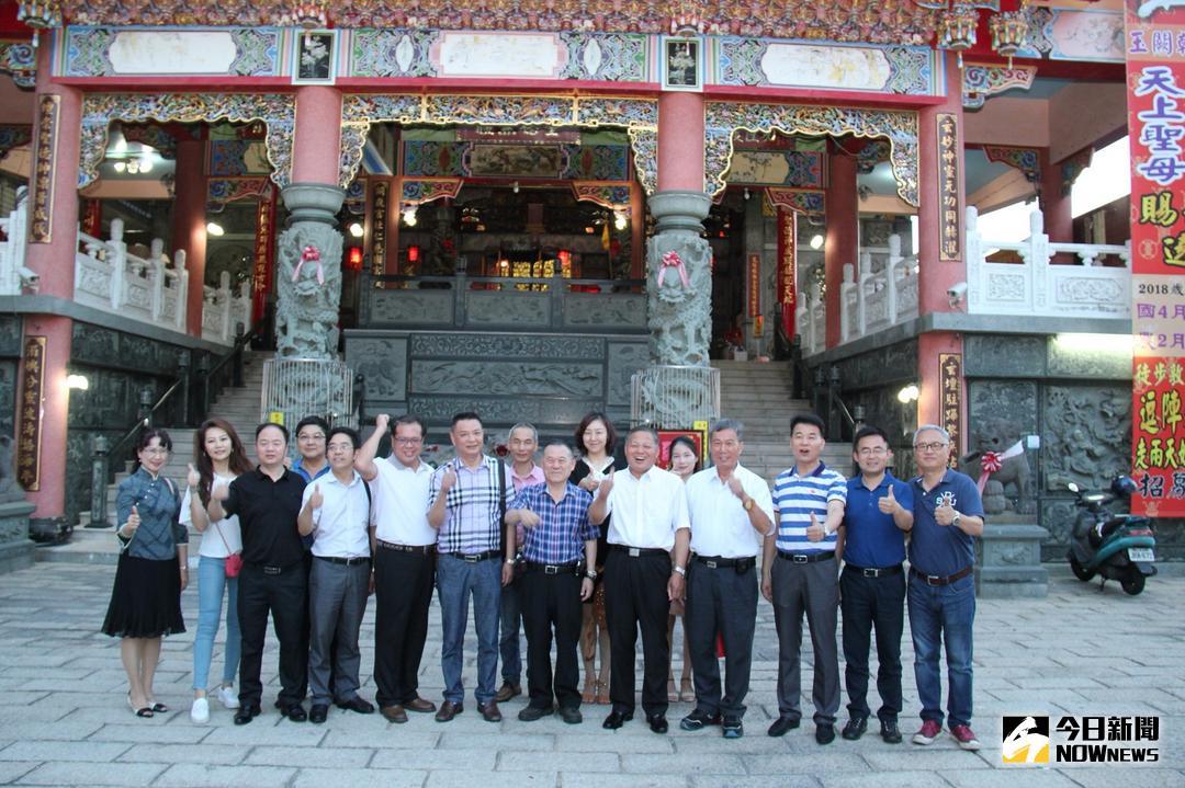 ▲大陸嘉興市秀洲區政協參訪玉闕朝仁宮（圖／柳榮俊攝 , 2018.6.11\\)