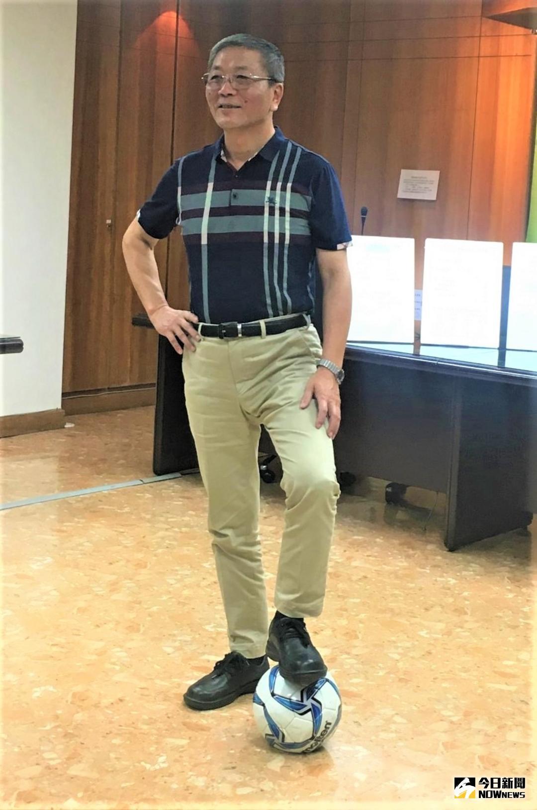 ▲體育署林德福喊出「足球6年計畫」（圖／鍾東穎攝 , 2018.06.14）