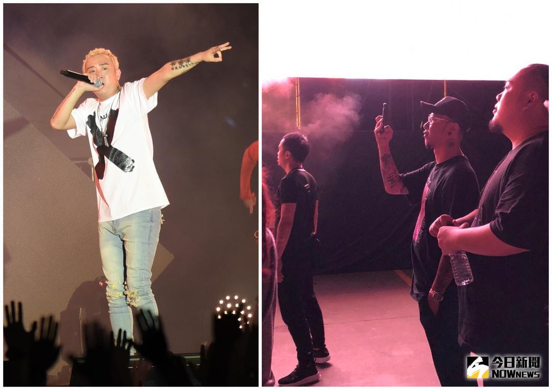 ▲頑童MJ116團員（右）現身支持大陸嘻哈歌手GAI的演唱會。（圖／記者陳明安、吳雨婕攝 , 2018.06.14）