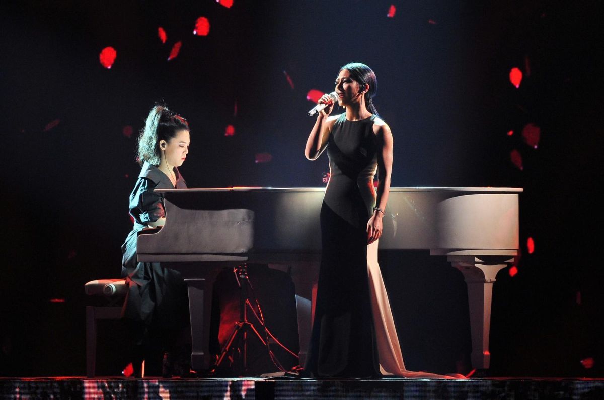 ▲艾怡良（右）唱蘇芮名曲遭批難聽。（圖／台視提供，2018.06.23）