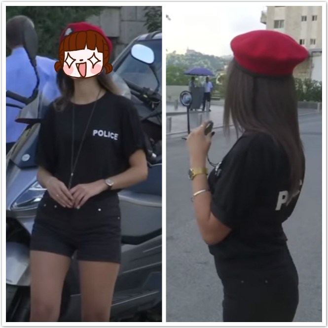 ▲黎巴嫩正妹交通警察穿「熱褲」值勤，網友看後全暴動。（圖／翻攝自youtube影片）