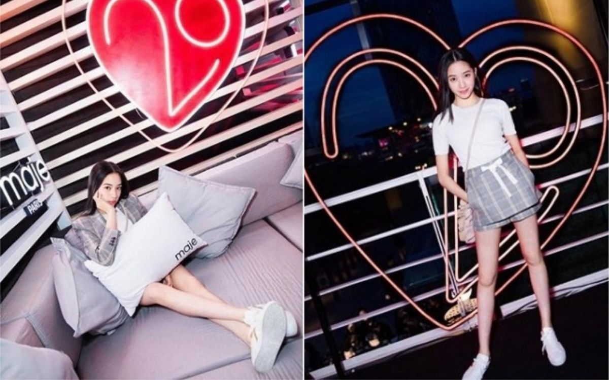 ▲歐陽娣娣才13歲，就擁有逆天長腿。（圖／翻攝歐陽娣娣臉書, 2018.06.26）