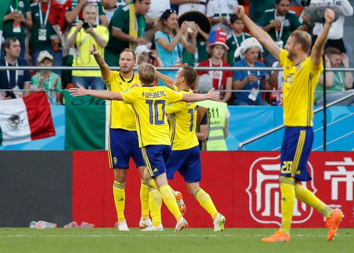 世足賽／瑞典踢翻墨西哥　狂進3球晉級16強
