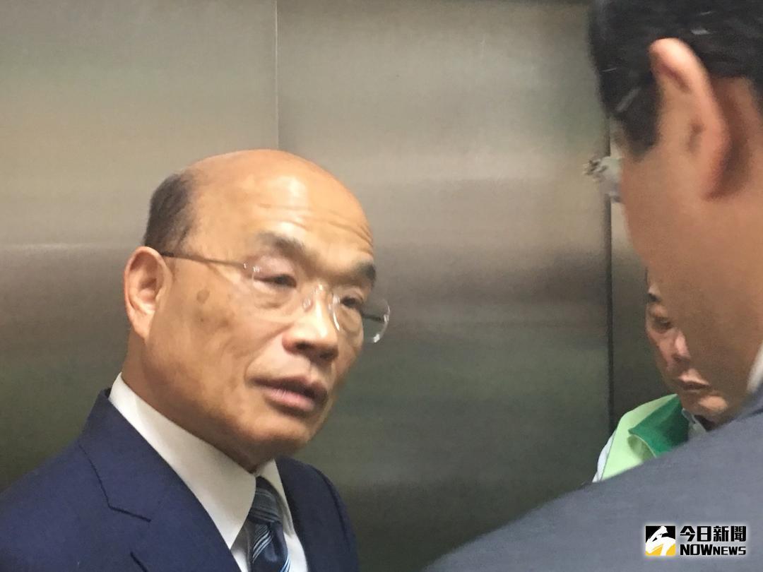 ▲蘇貞昌表示，要擔任新北市長的人，應該要接受檢驗，把各界的質疑，及為新北做的事清清楚楚對市民交代，才符合民主政治。（圖／陳志仁攝，2018.06.29）