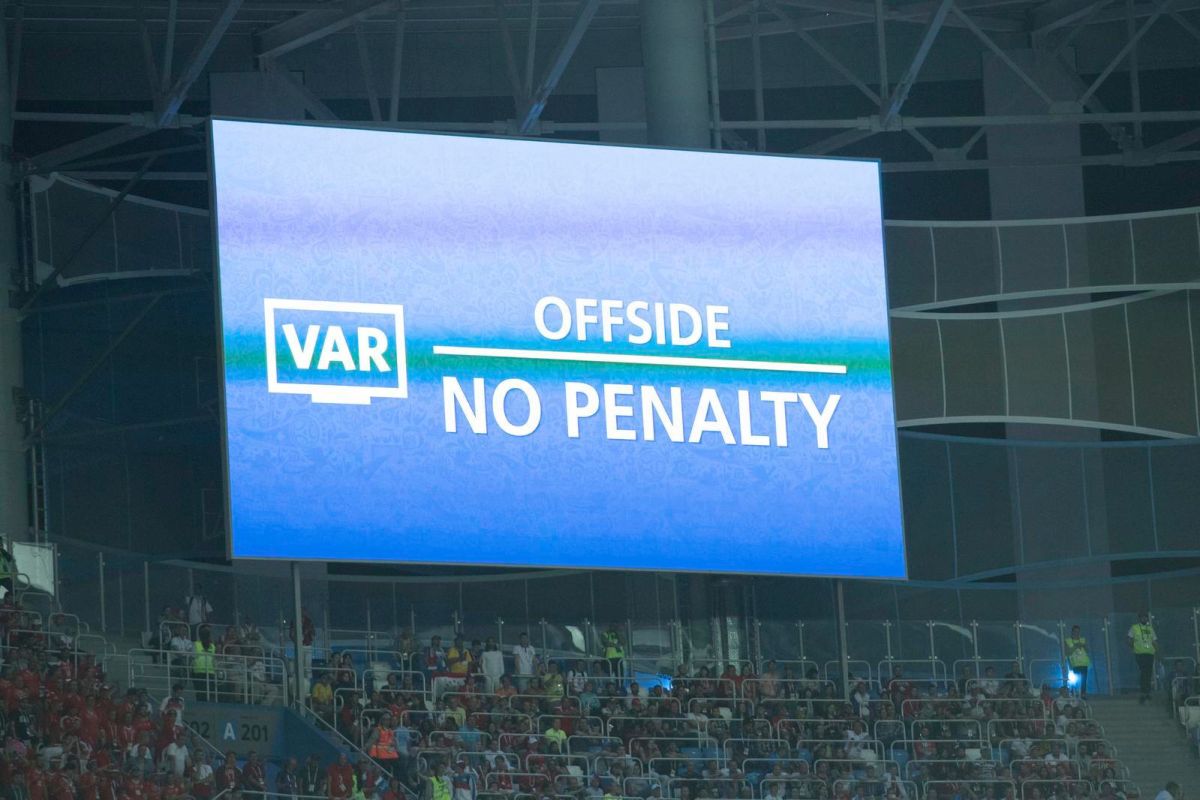 ▲「VAR」影像輔助裁判。（圖／美聯社／達志影像）