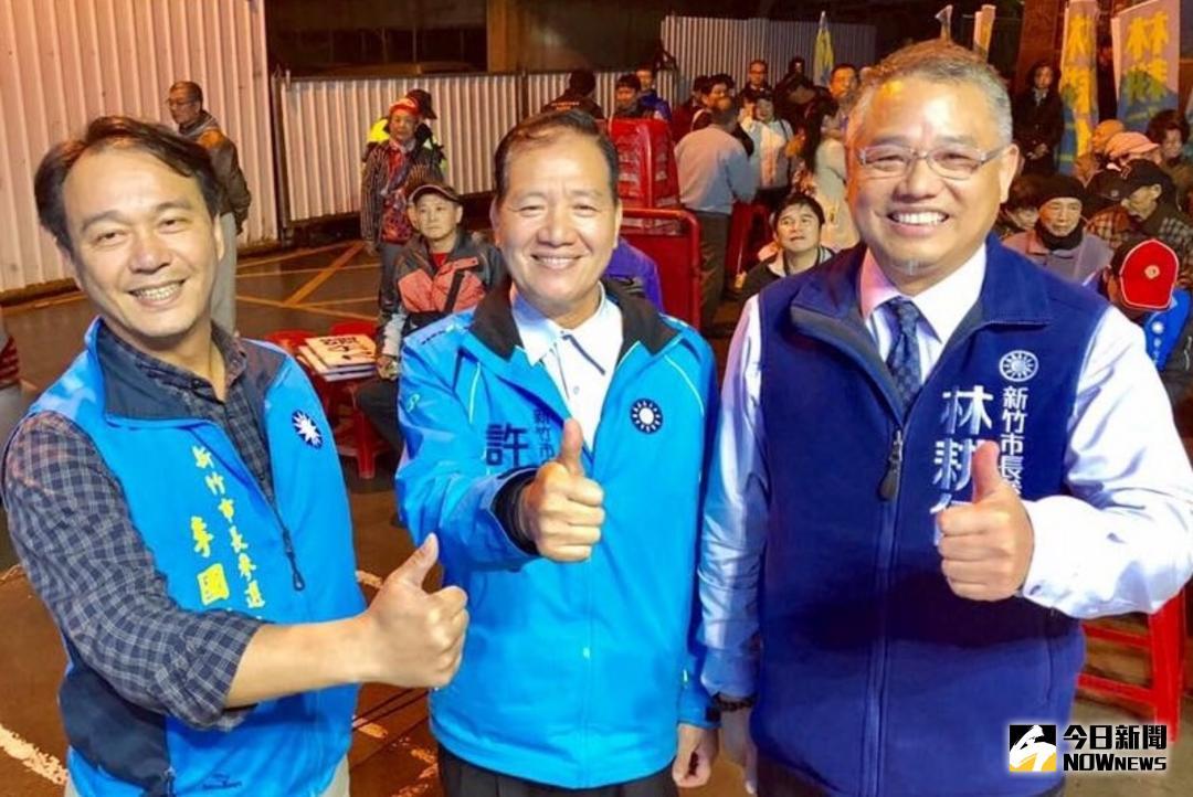▲竹市長選戰民調藍營許明財領先，但黨內初選頻駁火，將來整合是個挑戰。（圖／陳志偉攝，2018.01.26）