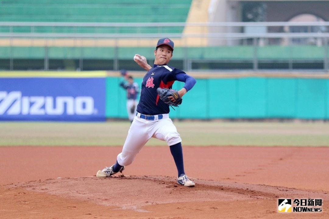 ▲平鎮先發投手古林睿煬。（圖／學生棒球聯盟提供）