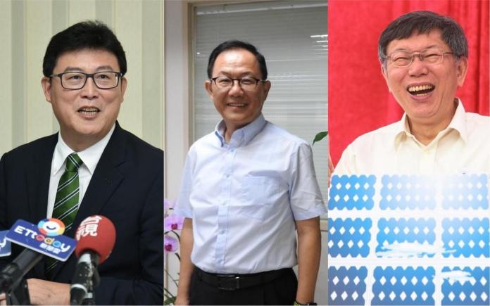 ▲最新民調顯示，台北市長柯文哲以 36.7％ 的支持度領先對手丁守中與姚文智。（圖／合成圖，NOWnews資料照）