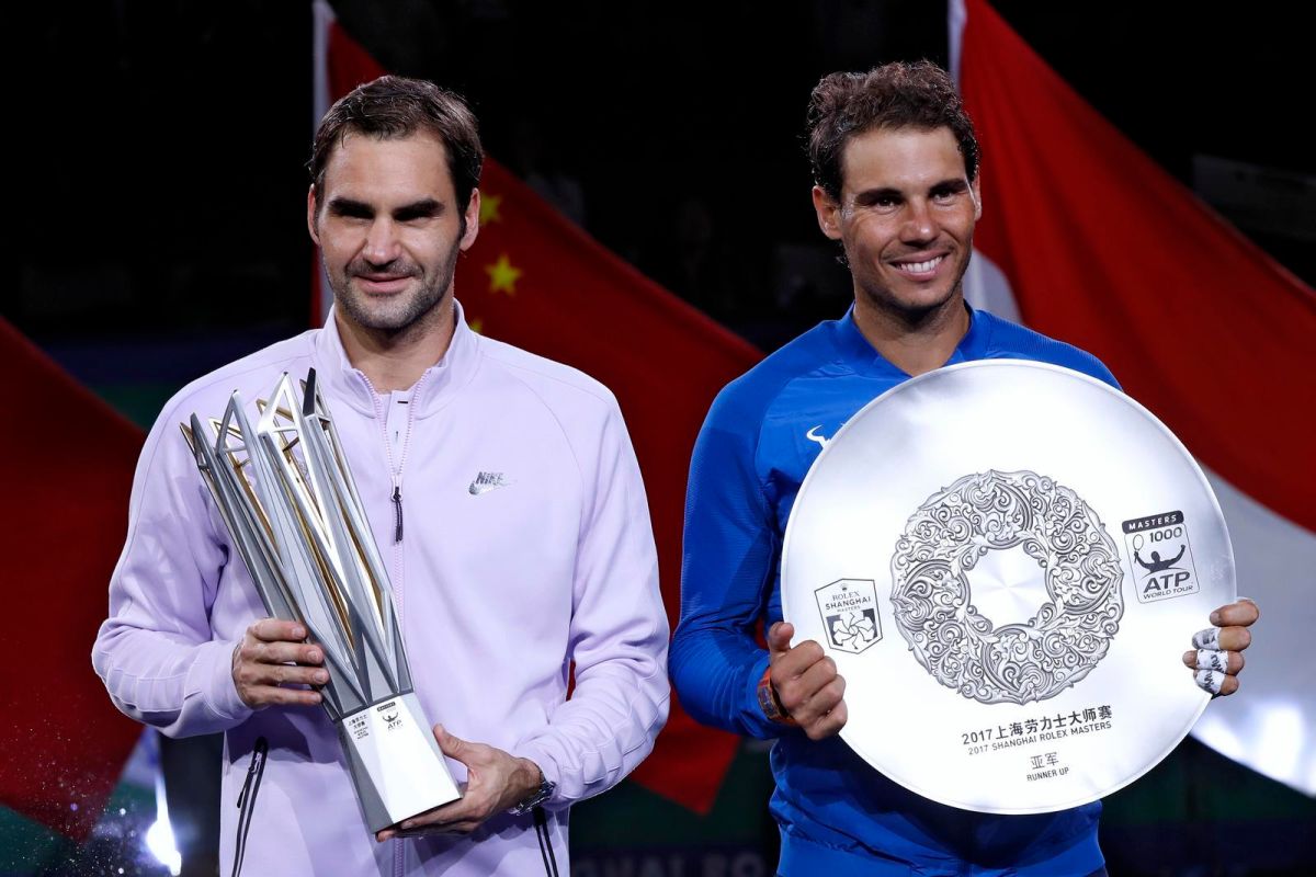 ▲「瑞士特快車」Roger Federer\\(左\\)、「西班牙蠻牛」Rafael Nadal（圖／美聯社／達志影像）