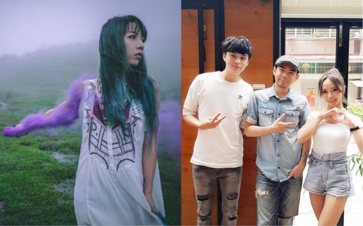 ▲左：原子邦妮新歌MV充滿魔幻色調。右：No Nname（中）和直播主一起唱公益單曲〈星火〉。（圖／滾石唱片提供、艾迪昇提供, 2018.07.05）