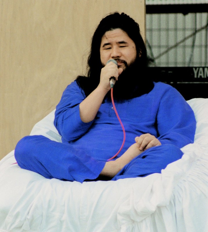 ▲1995 年在東京地鐵發動致命沙林毒氣攻擊的奧姆真理教教主麻原彰晃，今\\( 6 \\)日被當局處決。（共同社提供）中央社  107年7月6日