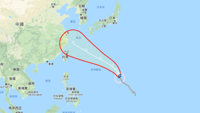 ▲中央氣象局表示，今年第 8 號颱風「瑪莉亞」已在下午 2 時正式增強為強烈颱風。（圖／翻攝自中央氣象局網站）