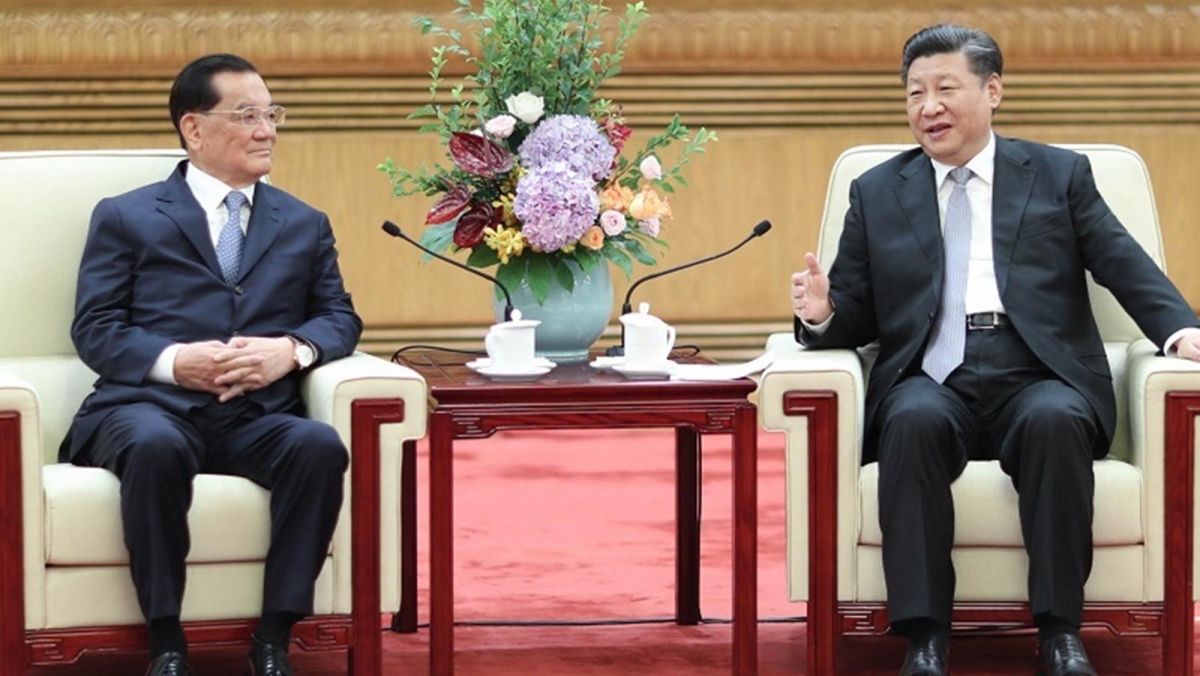 ▲中共中央總書記習近平13日在北京會見國民黨前主席連戰。（圖／新華社 , 2018.07.13 ）