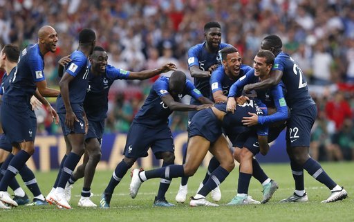 ▲法國隊奪下世界盃足球賽冠軍。（圖／美聯社／達志影像）