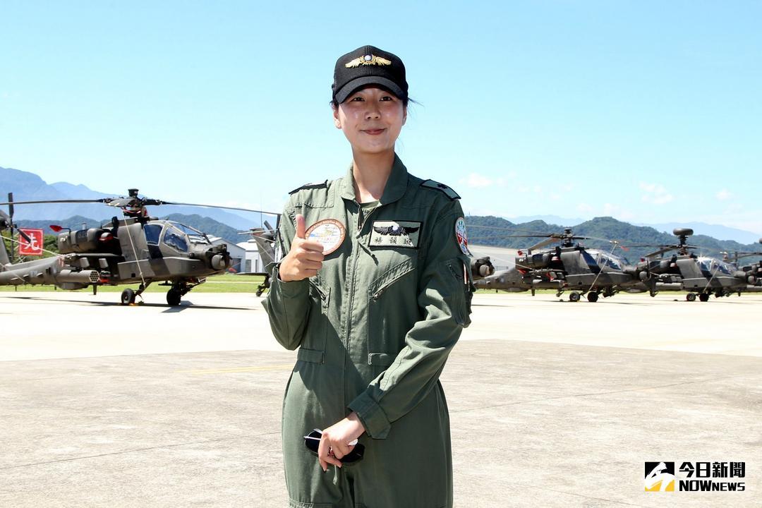 ▲亞洲首位阿帕契直升機女飛官楊韻璇少校。（圖／記者林柏年攝影 , 2018.7.17\\)