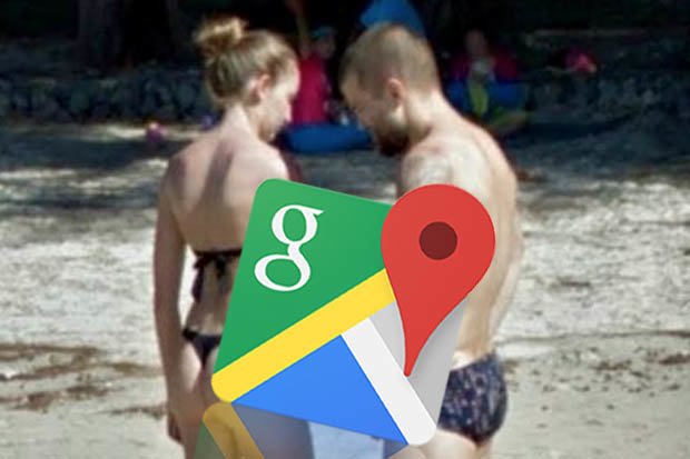 ▲ Google 街景服務又拍到了色色圖片。（圖／翻攝自《每日星報》）