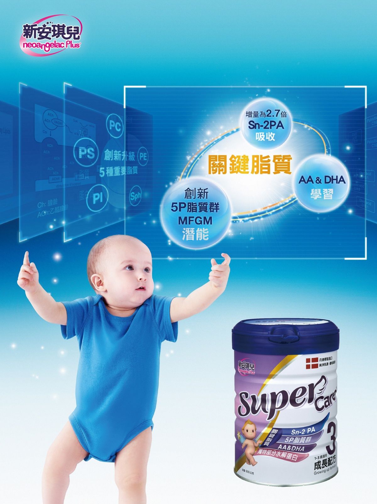 ▲新安琪兒奶粉SuperCare3系列新品於今年7月全面上市。（圖／公關照片）