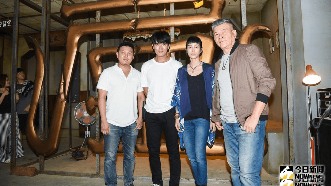 ▲（左起）導演王鼎霖和男女主角邱澤、温貞菱、澎恰恰，不是看得見鬼就遭遇靈異事件。（圖／記者陳明安攝，2018.07.18）