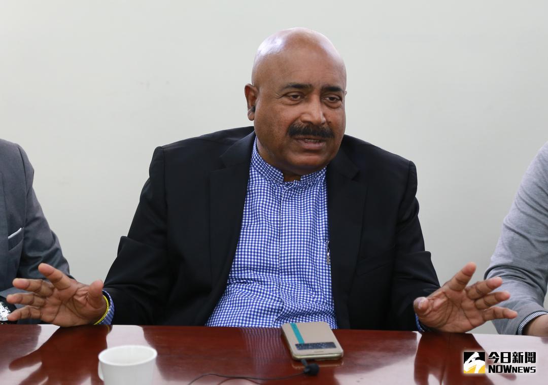 ▲「亞洲太平洋電影製片人聯盟」祕書長Pansha，親自說明雙胞案。（圖／記者林調遜攝，2018.07.20）