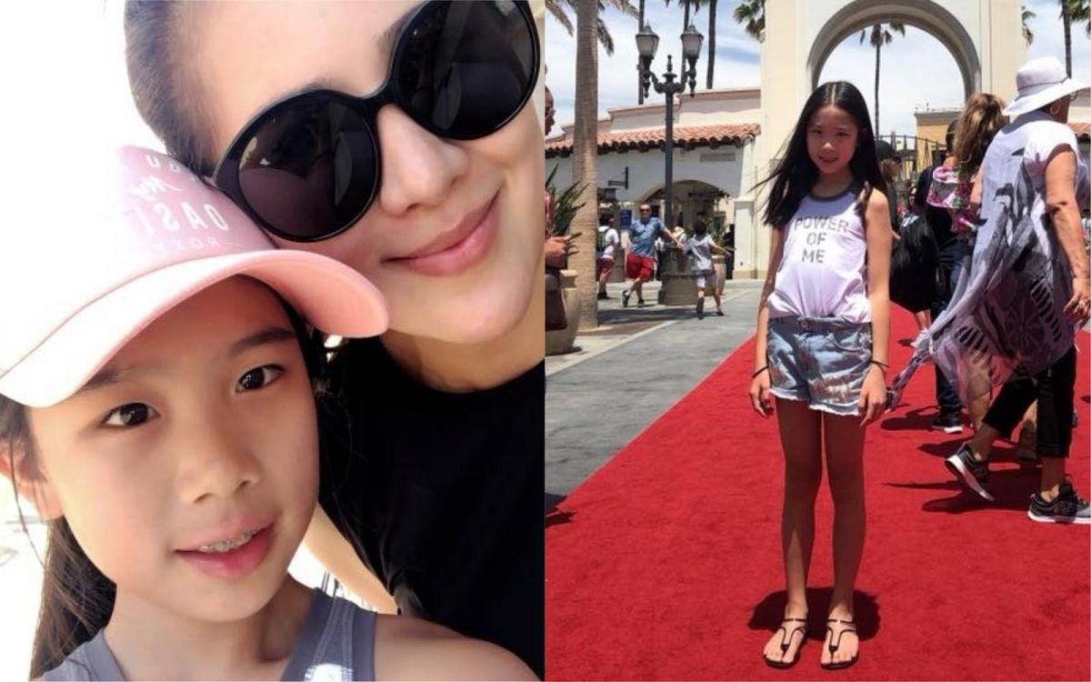 ▲小禎意外曝光女兒長腿名模的身材。（圖／翻攝小禎臉書 , 2018.07.23）