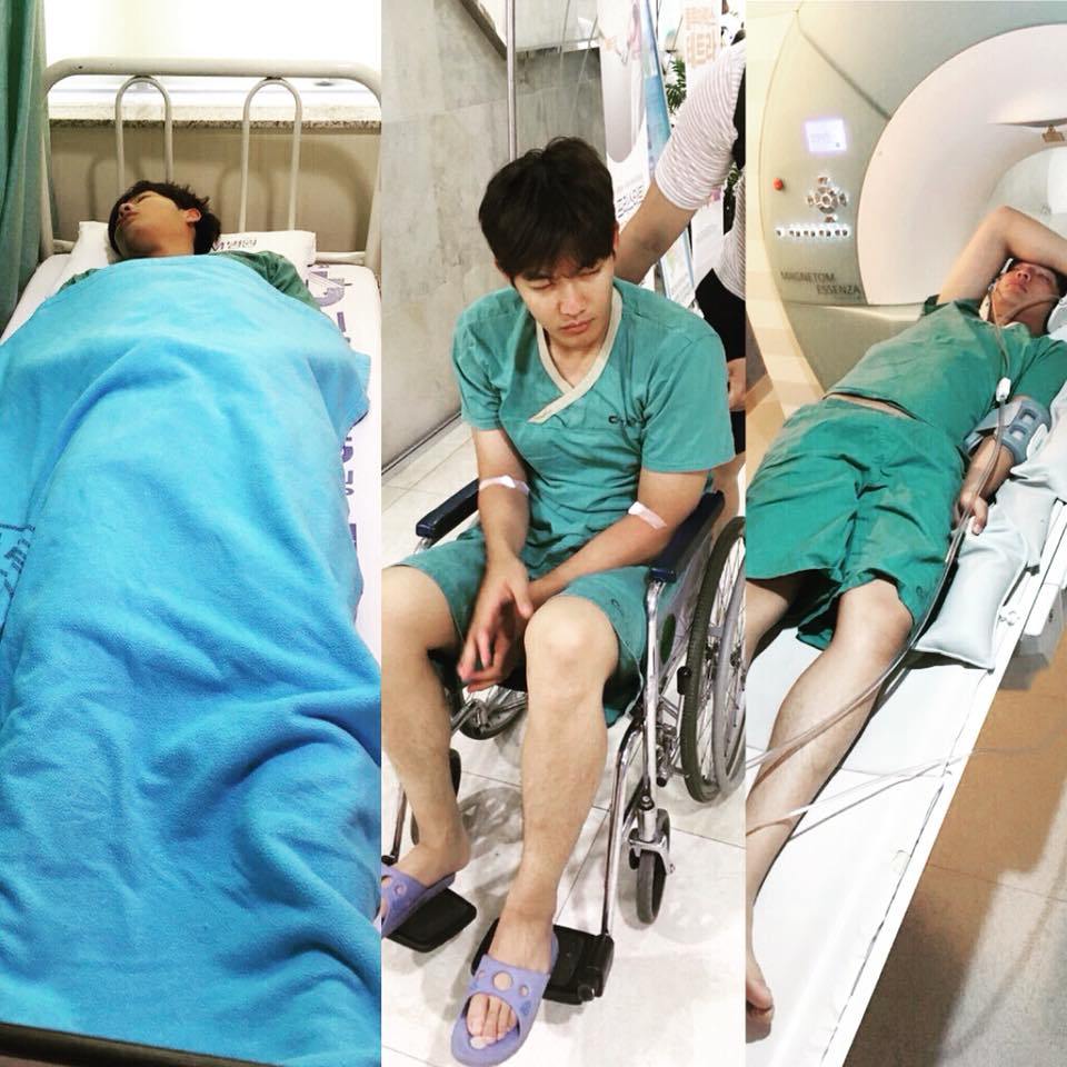 ▲王維中在醫院進行治療。（圖／擷取自王維中臉書）