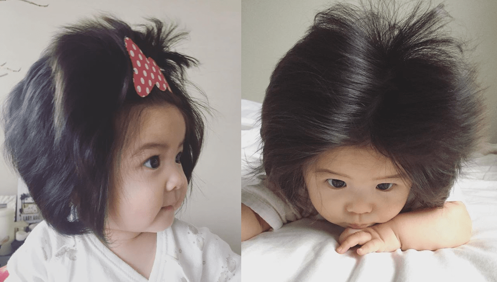 ▲日本一名 7 個月大女嬰 Chanco 有著一頭蓬鬆茂密如小獅子般的頭髮，吸引超過 18 萬名網友追蹤。（圖／翻攝自babychanco IG , 2018.07.31）