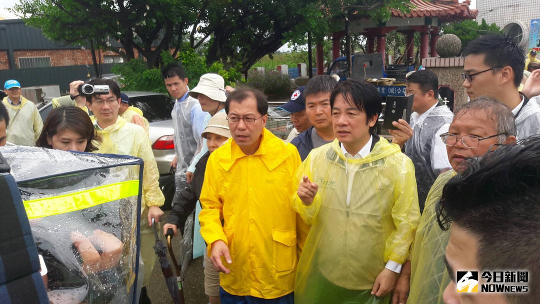 ▲行政院長賴清德3度赴嘉義縣勘災，並宣布「以工代賑」機制。（圖／記者陳鐘聲攝 , 2018.08.29）