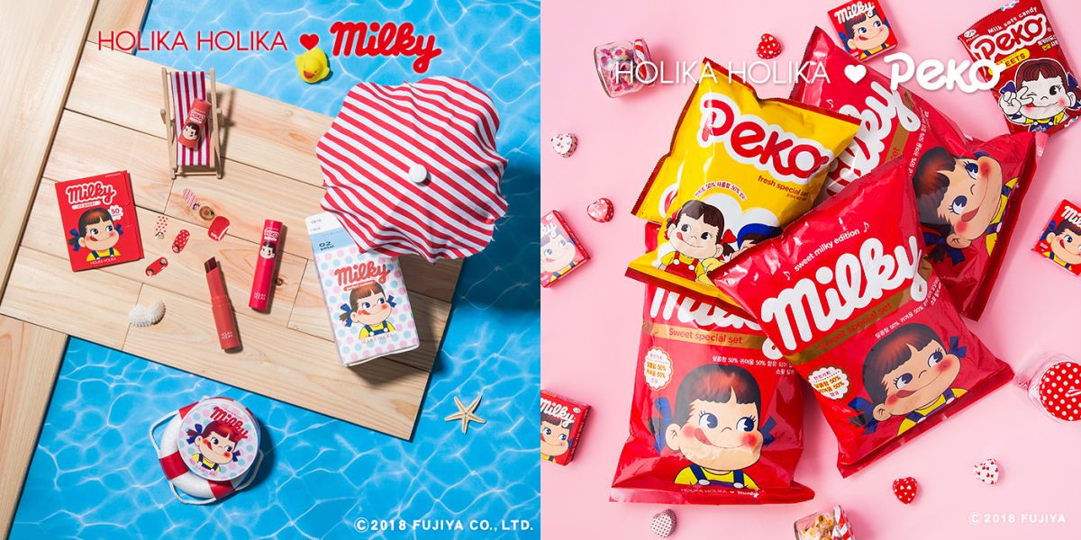 ▲不二家Peko結合HOLIKA HOLIKA韓國人氣美妝推出14個聯名款，讓人看了少女心噴發。（圖／公關照片）