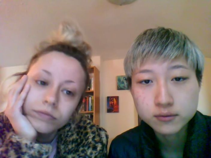 ▲「小龍女」吳卓林（右）與女友Andi曾自拍影片向成龍要錢。（圖／翻攝YOUTUBE，2018.08.09）