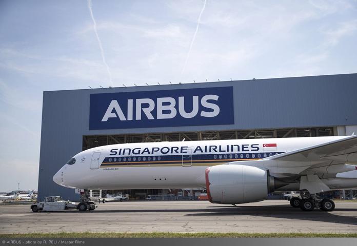 ▲空中巴士首架超長程 A350ULR 客機正式亮相，已於日前完成新加坡航空塗裝，預計 9 月交機、 10 月 11 日投入商業營運。（圖／空中巴士）