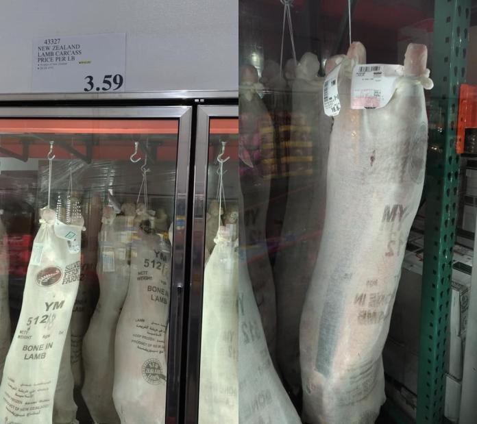 ▲網友在美國的好市多冷凍櫃看到用袋子裝起來的「冷凍全羊」，直呼好不習慣。（圖／翻攝自臉書「COSTCO 好市多 消費經驗分享區」）