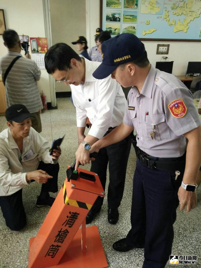 澎湖警局自行研發清槍筒　為員警安全多一層保障

