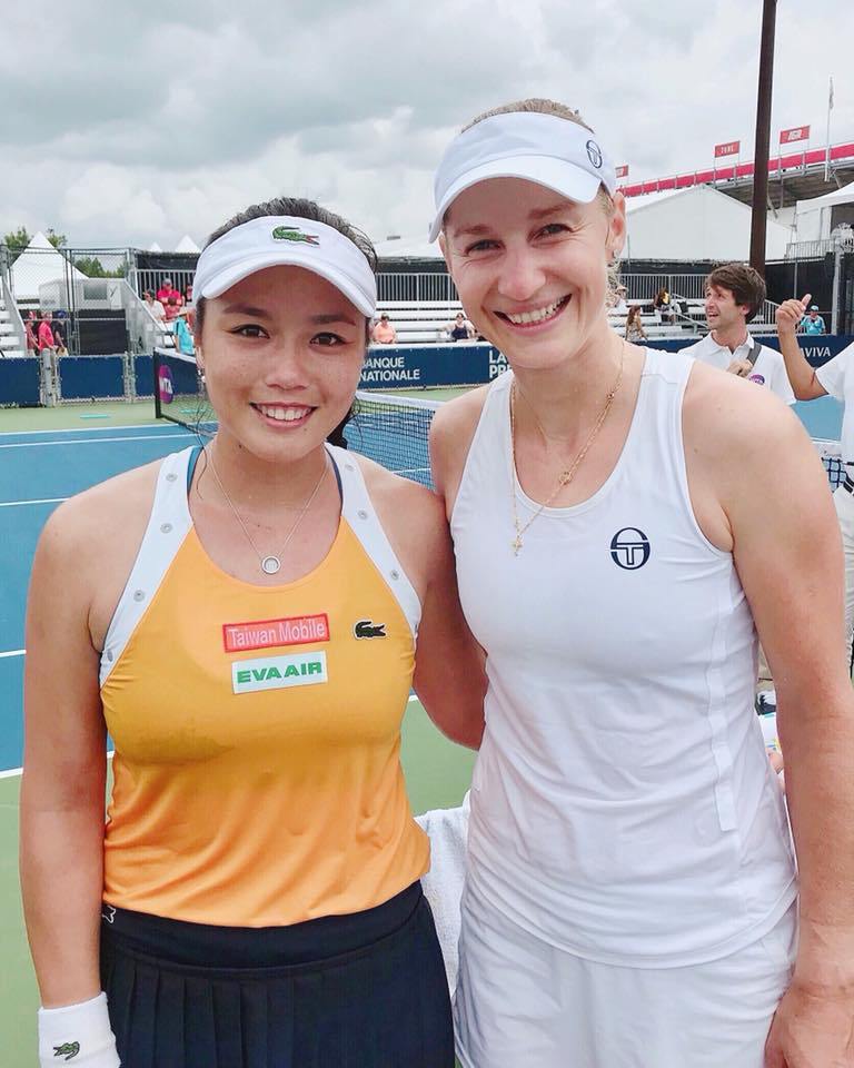 ▲詹詠然\\(左\\)和俄羅斯女將Ekaterina Makarova搭檔。（圖／取至詹詠然臉書）