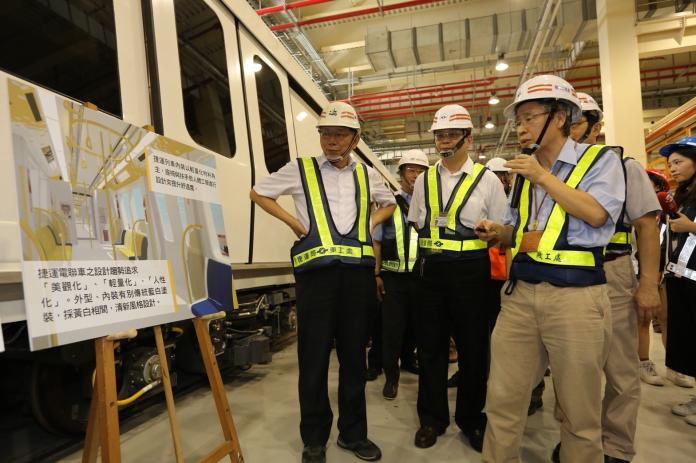 ▲台北市長柯文哲10日視察捷運環狀線第一階段工程。（圖／北市府提供 , 2018.8.10）