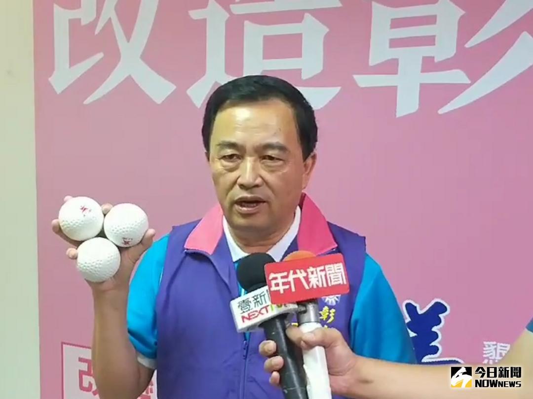 ▲前立委林滄敏在擔任曲棍球協會理事長期間被段宜康指控詐領補助款，如今司法判段宜康敗訴，林滄敏要段宜康把曲棍球吞下去。（圖／記者陳雅芳攝，2018.08.10)