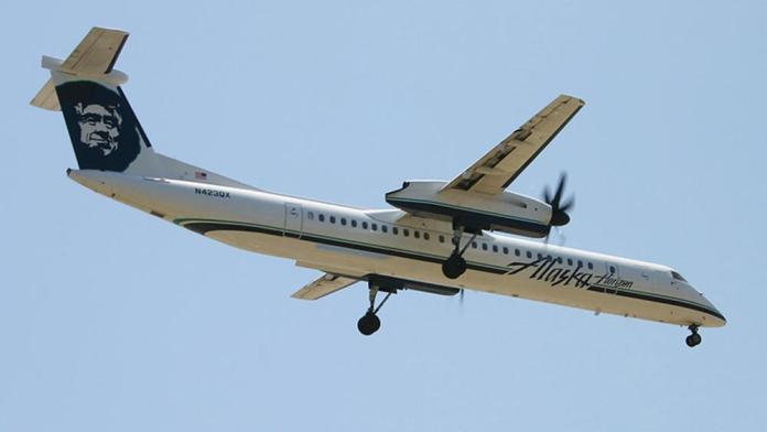 ▲美西時間 8 月 10 日傍晚，西雅圖塔科馬國際機場驚傳一名 Horizon Air 航空的地勤人員，劫走了一架「龐巴迪 Dash 8-Q400」（Bombardier Dash 8-Q400）飛機並擅自起飛。（圖／翻攝自 wikicommons , 2018.8.11）