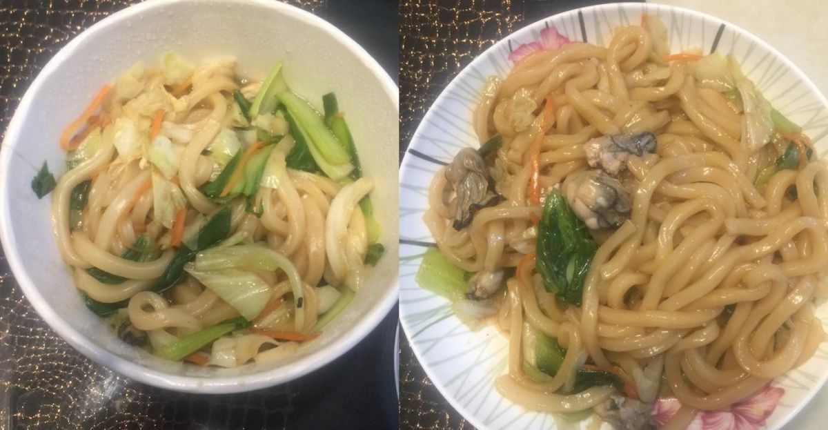 ▲原 PO 認為 3 份炒麵才15顆鮮蚵，卻要賣 500 元，覺得很不合理。（圖／翻攝自臉書「爆廢公社」）