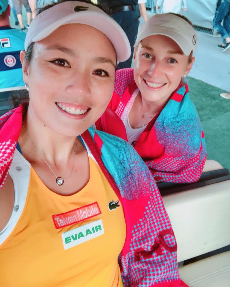 ▲詹詠然和新搭檔Ekaterina Makarova。（圖／擷取自詹詠然臉書）