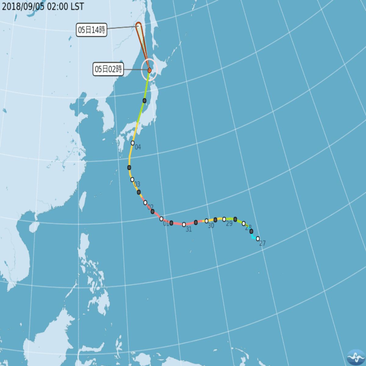 ▲中颱燕子颱風昨（ 4 ）日造成日本關西機場嚴重淹水，中央大學大氣科學系兼任副教授吳德榮指出關鍵原因。（圖／翻攝自中央氣象局網站）