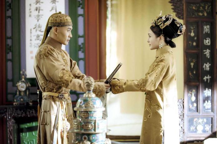 秦嵐在《延禧宮略》中，演出「富察皇后」，與乾隆皇帝相當恩愛。（圖／八大提供，2018.09.05）